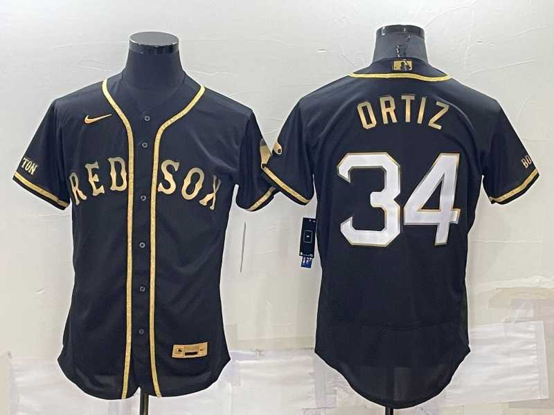 Boston Red Sox #34 David Ortiz Black Gold Flex base Stitched Baseball Jersey,We sell and wholesale Boston Red Sox #34 David Ortiz Black Gold Flex base Stitched Baseball Jersey on line form chian!